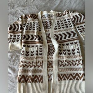 Long cardigan with pockets